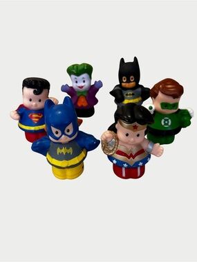 Fisher Price Little People DC Comics Justice League 2011 (Lot of 6)